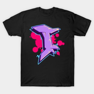 Letter I - Graffiti Street Art Style T-Shirt